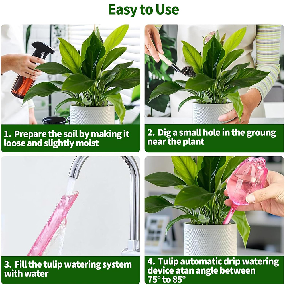 2/4pcs Tulip-Shaped Self-Water - Self Watering Insert 리뷰 및 가격
