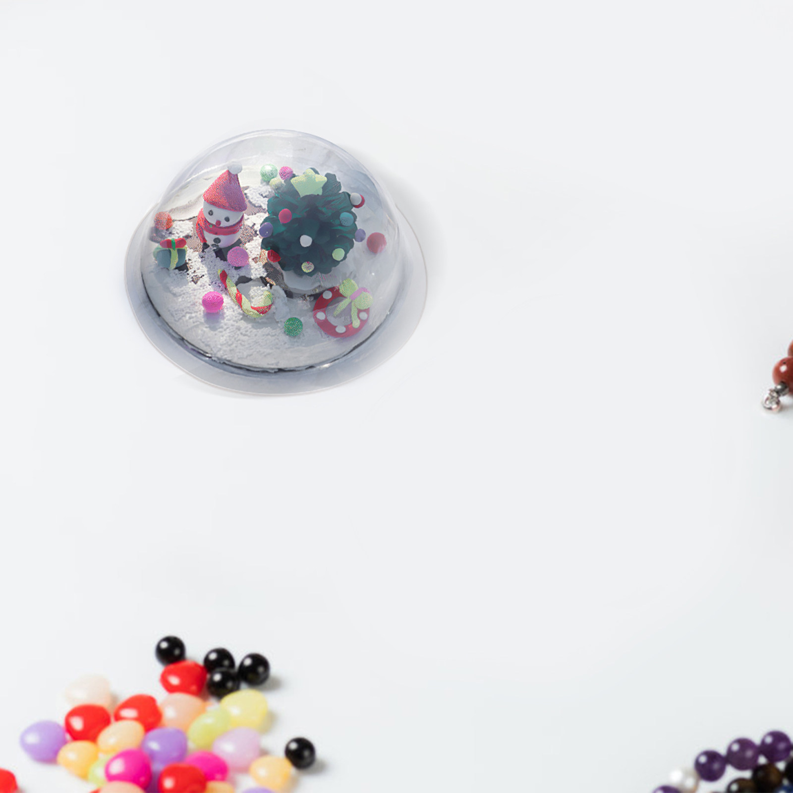 30Pcs Christmas Village Decora - Plastic Dome Clear 리뷰 및 가격