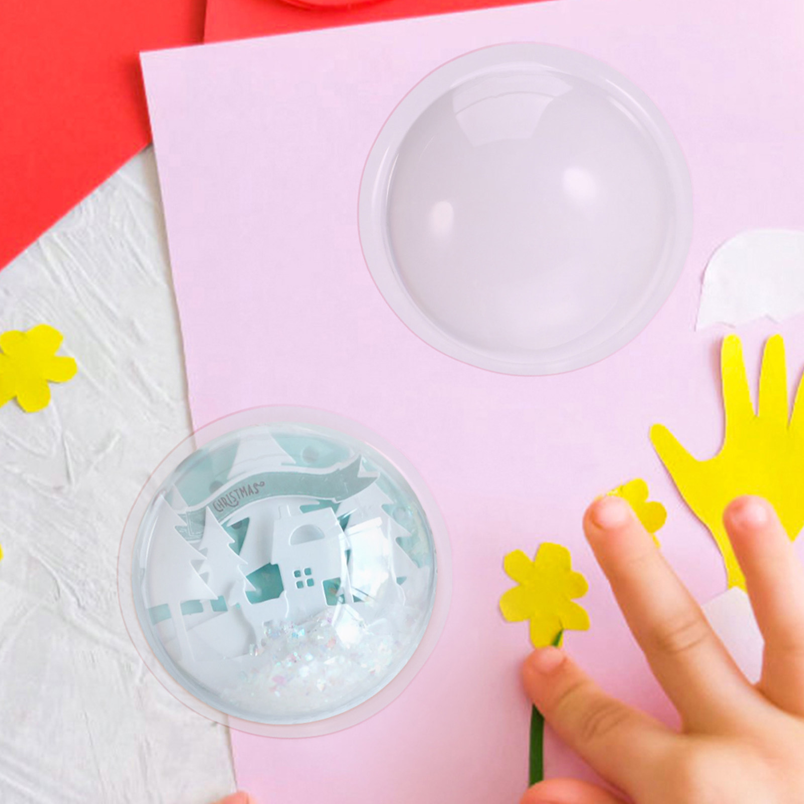 30Pcs Christmas Village Decora - Plastic Dome Clear 리뷰 및 가격