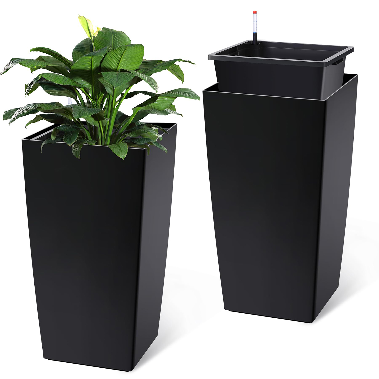 Set Of 2 30in Tall Planters Fo - Self Watering Insert 리뷰 및 가격