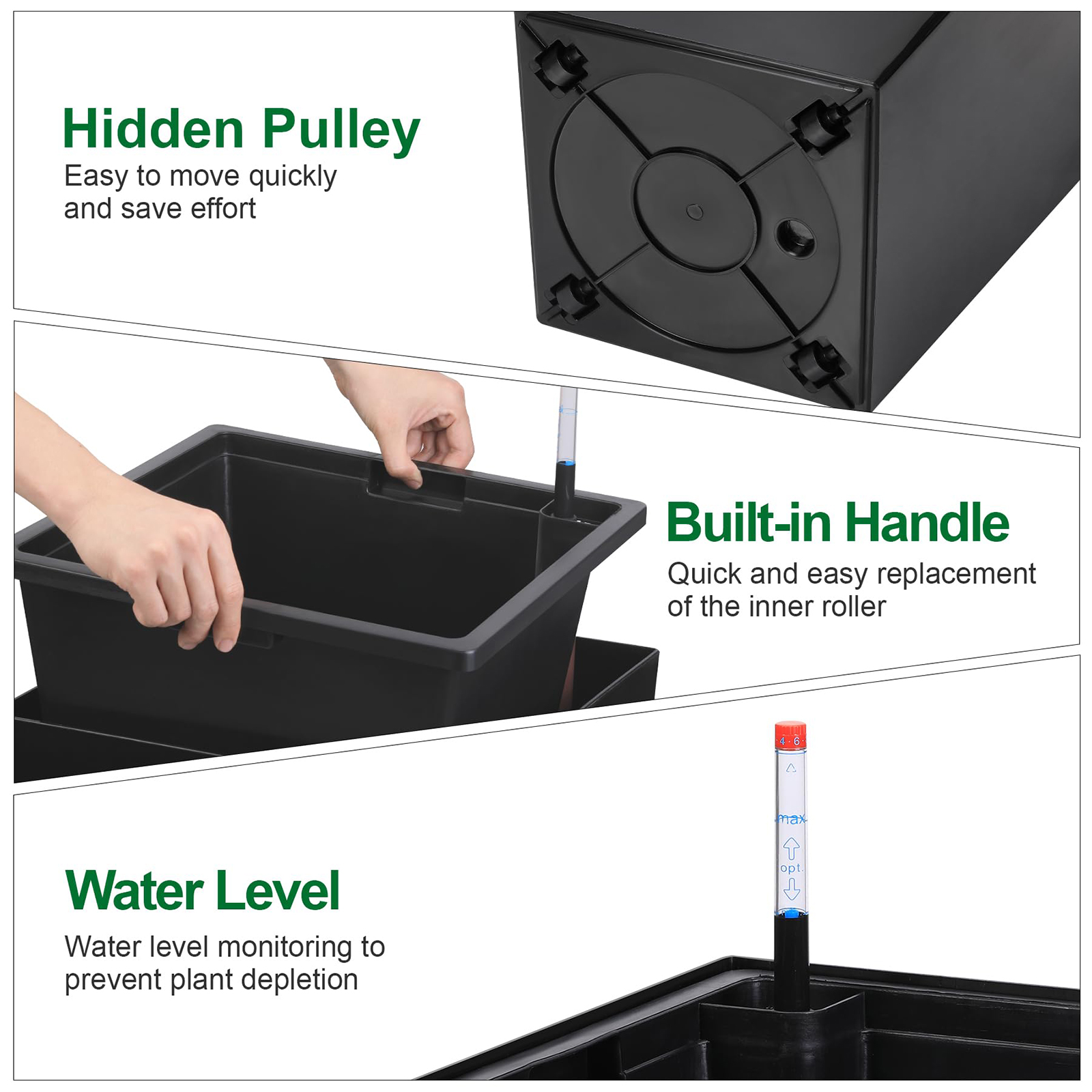 Set Of 2 30in Tall Planters Fo - Self Watering Insert 리뷰 및 가격