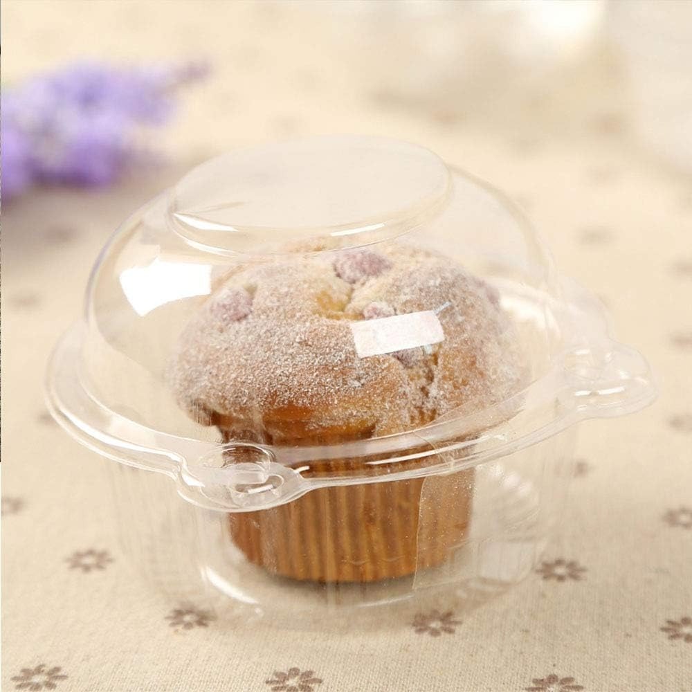Cupcake Holders Individual,50  - Plastic Dome Clear 리뷰 및 가격
