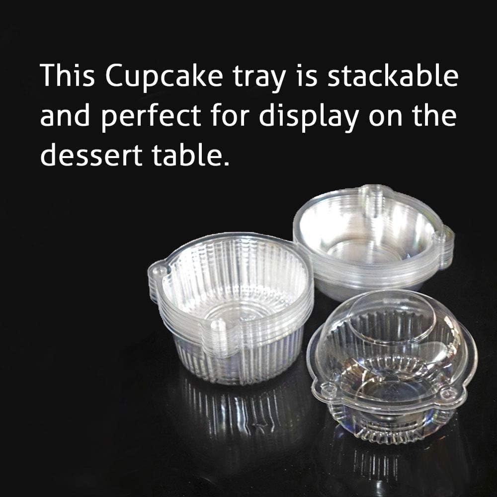 Cupcake Holders Individual,50  - Plastic Dome Clear 리뷰 및 가격