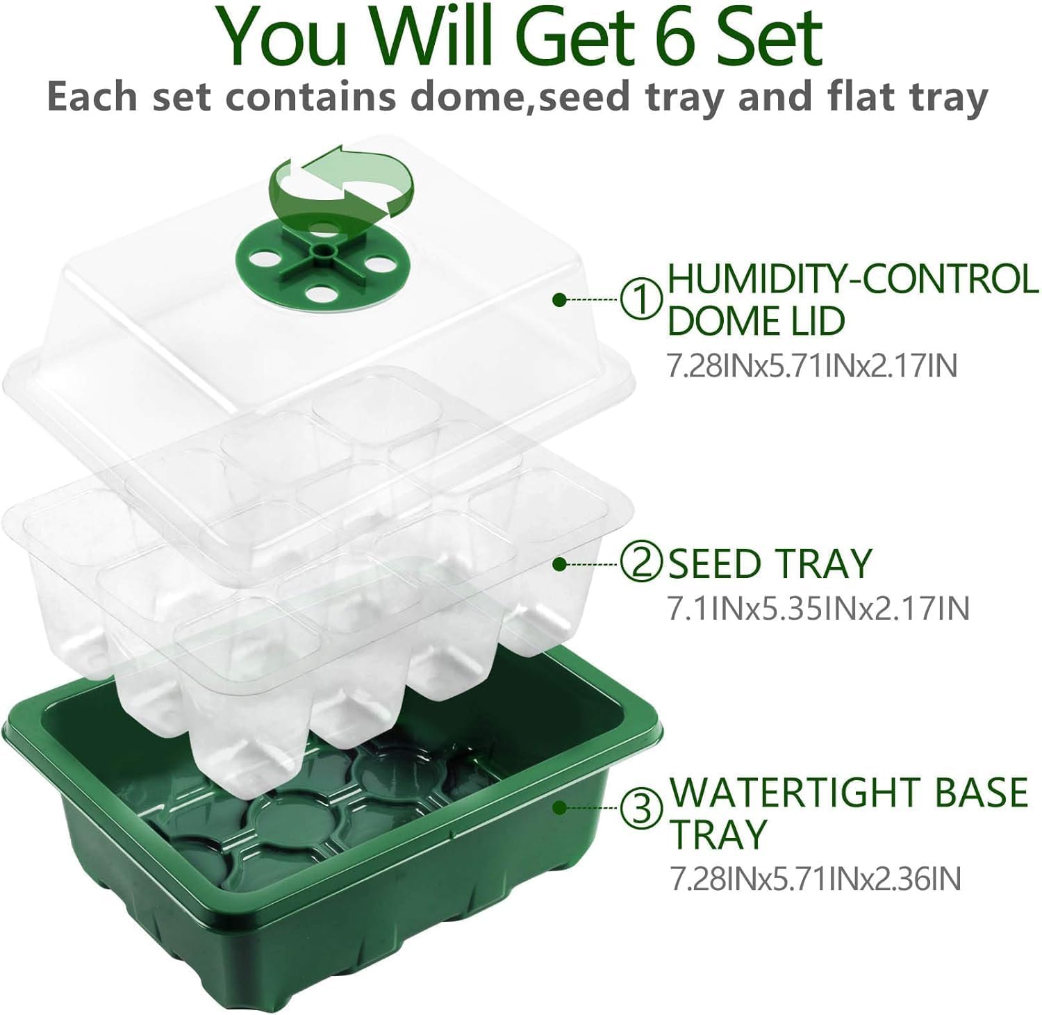 6-Pack Seed Starter Tray with  - Humidity Dome Kit 리뷰 및 가격
