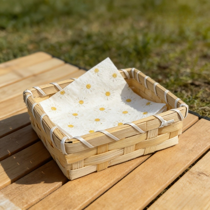 Handwoven Bamboo Napkin Basket - Agar Tissue Culture 리뷰 및 가격