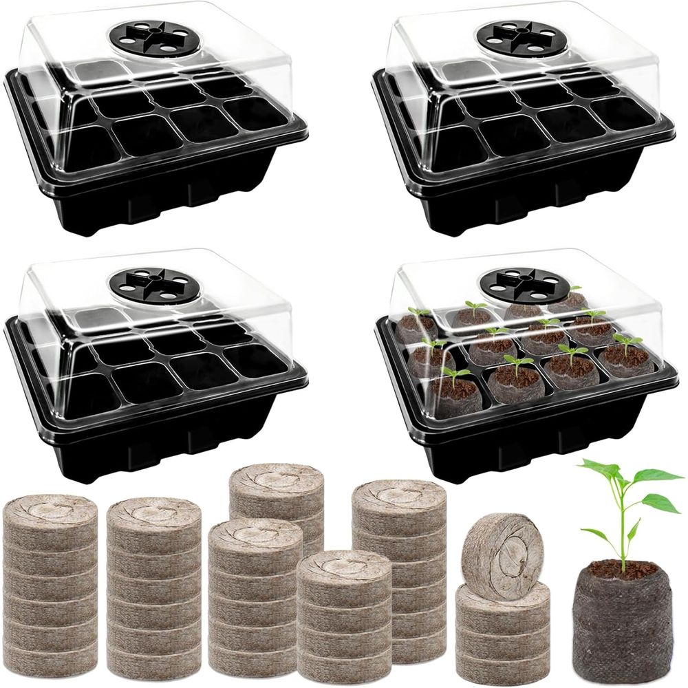 4 Pack Seed Starter Tray with  - Peat Pellet Tray 리뷰 및 가격