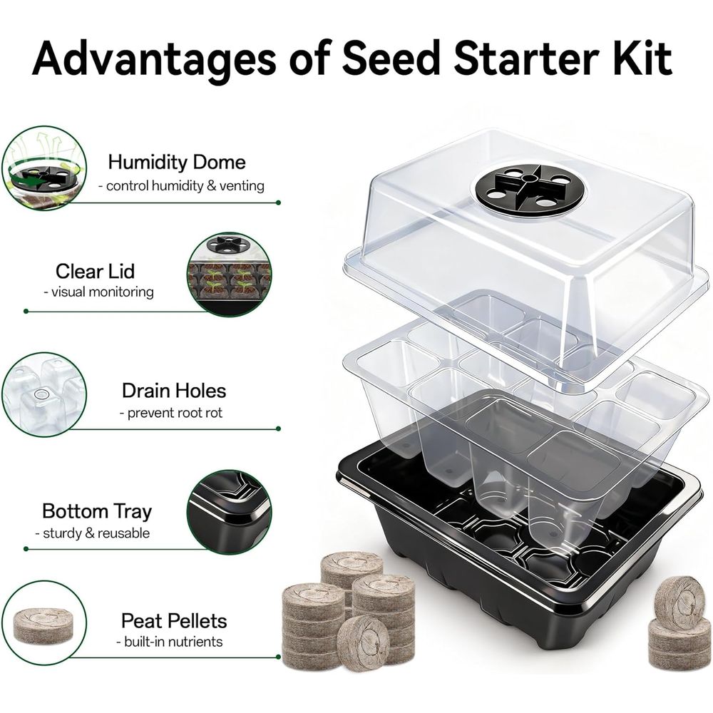4 Pack Seed Starter Tray with  - Peat Pellet Tray 리뷰 및 가격
