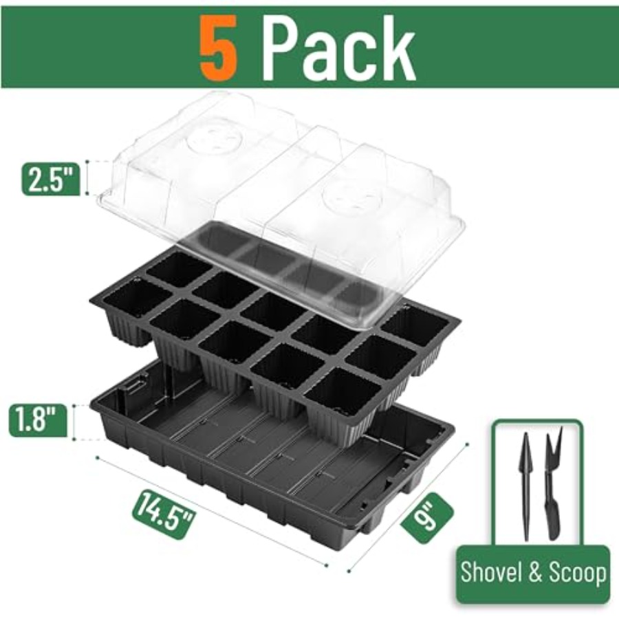 5-Set Seed Starter Tray Kits D - Humidity Dome Kit 리뷰 및 가격